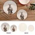 thumbnail image 4 of Rabbit Suit Phone Trivet Mats Pot Holders Cotton Woven Non-Slip Heat Resistant for Hot Pots Pans Pats for Cooking Baking Set of 2, 4 of 7
