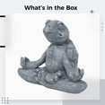thumbnail image 4 of Meditating Turtle Statue, Resin Zen Yoga Animal Figurine in Lotus Position, Realistic Meditative Sculpture, 4.5 x 2.5 x 3.3 in / 11.4 x 6.4 x 8.5 cm Home Garden Decor, Gifts for Women, Mom, 4 of 5