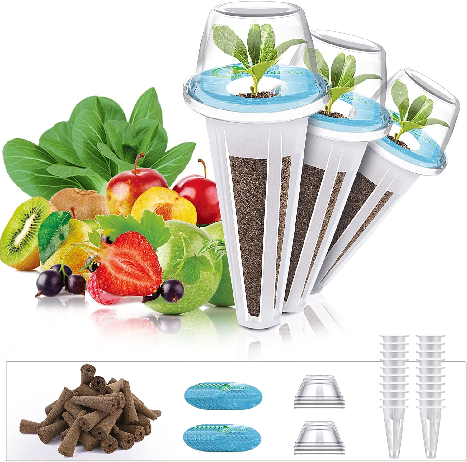 Hydroponic Garden System Seed Pod Kit 15 Grow Domes, 15 Pod Labels