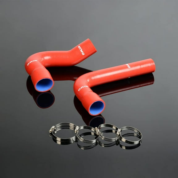 PIT66 Silicone Radiator Hose Kit Fit for 1967 1968 1969 1970 Ford Mustang/Falcon/Fairlane V8 Red