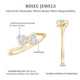 thumbnail image 6 of Certified Lab Diamond Heart Promise Ring, EF-VS Quality, Toi Et Moi Ring, 10K Yellow Gold, US 3.00, 6 of 9