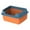 Orange, variant on Milaget Cat Litter Boxes for Indoor Cats Tall Cat Litter Tray Cat Litter Pan Medium for Green