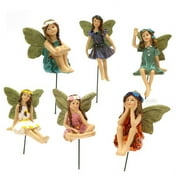 TINYSOME 6 Pcs Fairies Gnome Decoration Miniature Fairy Gnome Accessories Vivid Beauiful
