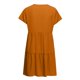 thumbnail image 4 of Qarigey Vestido de mujer, vestidos de verano de manga corta, poliéster, ocio, hasta la rodilla, ropa para mujer, Ruffes, ropa de trabajo de oficina Vestidos Marrón claro Qarigey AP012052-02, 4 of 6