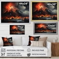 thumbnail image 4 of Designart "Volcanic Fury Under Moonlight VII" Volcano Floater Framed Wall Decor, 4 of 5