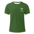 thumbnail image 4 of Mens Tee Casual Print Short Sleeve Crew Neck Comfort Beach Essentials for Men,Dark Green,XS, 4 of 4