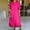 *Red, variant on ClodeEU Women's V Collar Short Sleeve Midi Shirt Dress with Pockets,Solid Casual Loose Summer Dress Beige,Women's Plus L