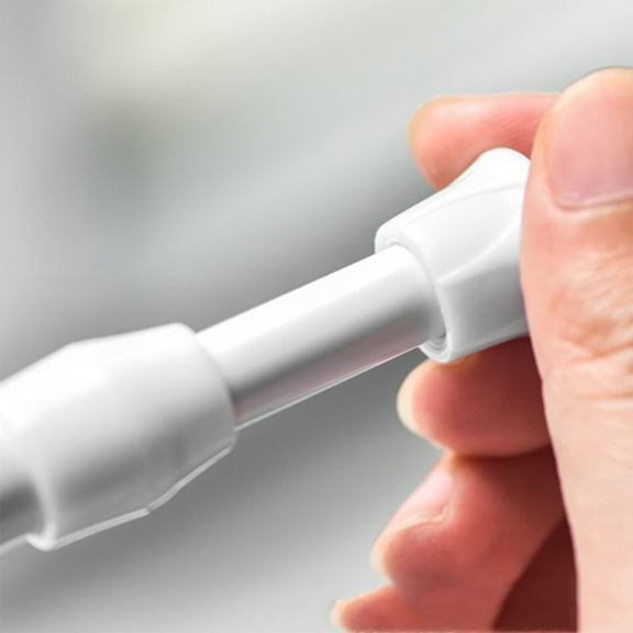 （white）Large Shower Curtain Rod,Adjustable Degree Right-angled Curved Bathroom Curtain Rod Suitable for bathroom shower curtains