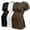 Black + White + Brown, variant on Maternity Shirts Side Split Tops Short Sleeve Crew Neck Tops(1 pack )