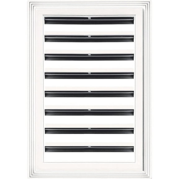 Builders Edge 120061218117 12" x 18" Rectangular Vent 117, Bright White