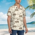 thumbnail image 3 of Pofeuu Vintage Farm Pigs Print Hawaiian Shirt for Men Sleeves Casual Button Down Summer Beach Dress Shirts T-Shirts,3X-Large, 3 of 7