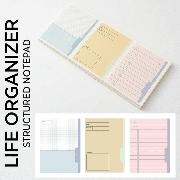 80 Sheets Weekly Planner Notepad Tear-off Memo Pad Undated Schedule Organizer Notebook for Office Student Back To School Gifts