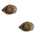 thumbnail image 4 of Sonducket Colección de gorras Newsboy Accesorios cómodos y de moda para hombres modernos Gorro plano Gorra marrón L（58-60cm） marrón Largo (58-60 cm) 2Conjunto, 4 of 6