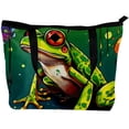 thumbnail image 2 of Frog Canvas Leather Mix Tote Bag with Twill, Sponge, and Jeanette Material | 30x10.5x39cm/11.8x4.1x15.4in Size, 2 of 5