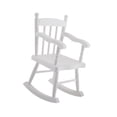 thumbnail image 2 of Aosekaa 1/6 Scale Dollhouse Rocking Chair,Dollhouse Furnishings,Wooden Dollhouse Chair for Micro Landscape Living Room Scene Ornament white, 2 of 8