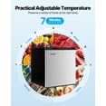 thumbnail image 4 of VEVOR Mini-Frigo 1,6 Pi3 Porte Simple Réfrigérateur Compact Petit Acier Inoxydable, 4 of 9