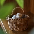 thumbnail image 5 of Hanging Woven Storage Basket, Artificial Wicker Storage Basket Portable Flower Plants Fruit Basket, Wall Mounted Storage Basket for Home Garden Farmhouse, 5 of 5