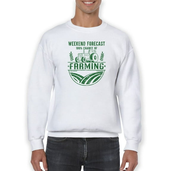 Chance Of Farming Sweatshirt Men -Smartprints Designs, Male 4X-Large