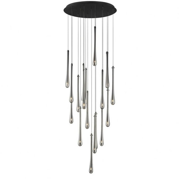 ET2 Lighting E24219-138BK Stillo - 27W 18 LED Pendant-18 Inches Tall and 25.5 Inches Wide Black