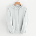 thumbnail image 2 of Tiqkatyck Womens Long Sleeve Tops Womens Long Sleeve Heart Hooded Sweatshirt Jumper Hooded Pullover, Sweaters for Women, Hoodies for Women, Gifts for Women White, 2 of 4