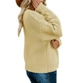 thumbnail image 3 of Frontwalk Soft Open Front Cardigan Sweater for Women Plain Knitwear Jacket Cream Yellow S, 3 of 3