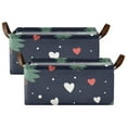 thumbnail image 3 of Christmas Pine Trees Mails Storage Bins with Handles Foldable Storage Baskets for Shelves Organizer Cloth Baskets, 3 of 8