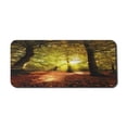 thumbnail image 1 of Fall Computer Mouse Pad, Blurry Hazy View of Forest Defoliation Mysterious Dramatic Dreamlike View, Rectangle Non-Slip Rubber Mousepad X-Large, 35" x 15", Pale Green Red Brown, by Ambesonne, 1 of 2