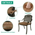 thumbnail image 5 of VIVIJASON 5-Piece Patio Furniture Dining Set, All-Weather Cast Aluminum Outdoor Conversation Set, Include 4 Cushioned Chairs and 1 Round Table w/Umbrella Hole for Balcony, Lawn, Garden, Backyard, 5 of 7