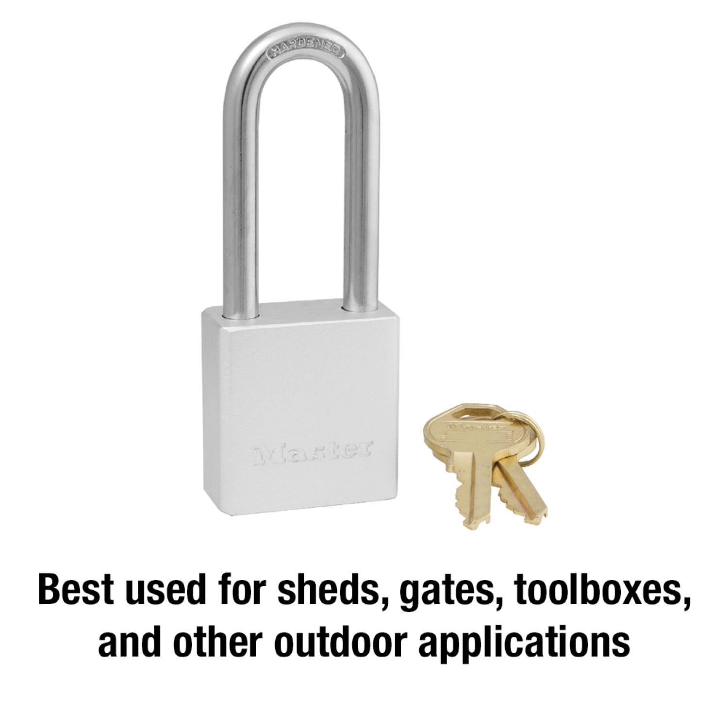 (6 pack) Master Lock 1-1/2" Solid Steel Long Shackle Padlock