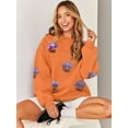thumbnail image 4 of Halloween Sweatshirts for Women Sequin Ghost Pumpkin Sweatshirt Funny Spooky Season Shirt Sparkle Fall Pullover Tops, 4 of 10