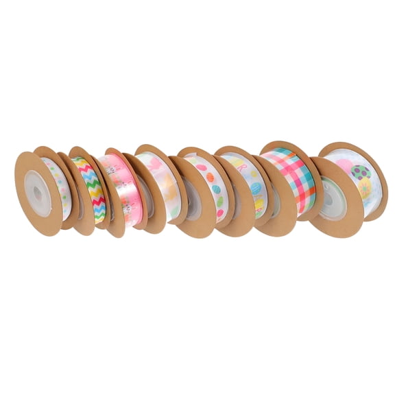 AUQ Egg Bunny Ribbon Easter Bouquet Present Decor for Gift DIY Crafts Supplies Wrapping Ribbons