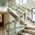 thumbnail image 4 of Iumwxz Artificial Forsythia Wisteria Garland Greenery Decorative Floral Vine Door Window Railing Home Wedding Event Spring Summer Visual Arrangement Pink, 4 of 6