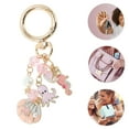 thumbnail image 3 of Unique Bargains 1 Pc Stylish Whale Shell Handbag Charm Bag Accessories 4.29″ Gold Tone Pink, 3 of 5