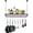 Vintage Gray, variant on 30 Inch Ceiling or Wall Mounted Pot Rack with Rustic Brown Solid Wood Shelf and Industrial Matte Black Metal Pipe, Hanging Cookware Utensils Organizer with 8 S-Hooks