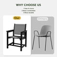 thumbnail image 3 of JUSTLET Outdoor Patio Dining Chairs Set of 2, 2 Chairs, Black, 3 of 7