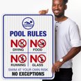 thumbnail image 2 of Pool Rules Sign, No Diving Pool Sign,, 2 of 8