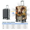 thumbnail image 4 of Zufioo Bucket Flower Cow Print Luggage Case Protective Cover, Zippered Anti-scratch Luggage Case Cover, Suitable for Travel, Business, Unisex-Large, 4 of 7