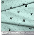 thumbnail image 2 of Soimoi Green Cotton Voile Fabric Gift Box & Bell Dots Print Fabric by Yard 42 Inch Wide, 2 of 3
