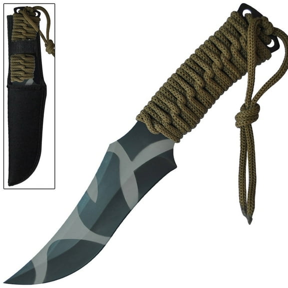 Armory Replicas Urban Tiger Camo Enhanced Sharpness and Durability Performance with Electroplated Stainless Steel Trail Point Blade