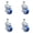 4 Swivel - Top Lock Brakes - Blue, variant on 3.5 Inch Blue Polyurethane 12MM Threaded Stem Caster with Brake