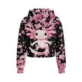 thumbnail image 2 of Chaqlin Cherry Blossom Axolotl Print Camping Sweatshirts Hiking with Pocket School Sweatshirts College Sweatshirt Sports Sweatshirt Size 7-8, 2 of 7