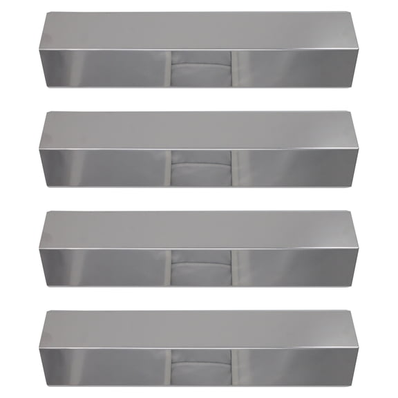 4-Pack BBQ Grill Heat Shield Plate Tent Replacement Parts for Uniflame GBC091W - Compatible Barbeque Stainless Steel Flame Tamer, Guard, Deflector, Flavorizer Bar, Vaporizer Bar, Burner Cover 15"