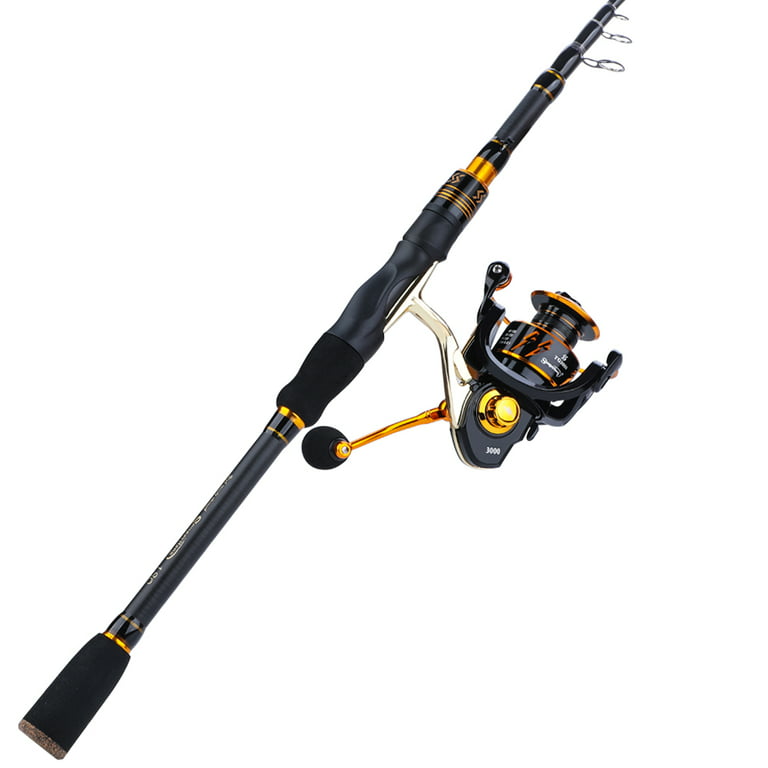 Sougayilang Fishing Rod and Reel Combos - Carbon Fiber Telescopic Fishing  Pole - Spinning Reel 12 +1 BB with Carrying Case for Saltwater and Freshwater  Fishing …