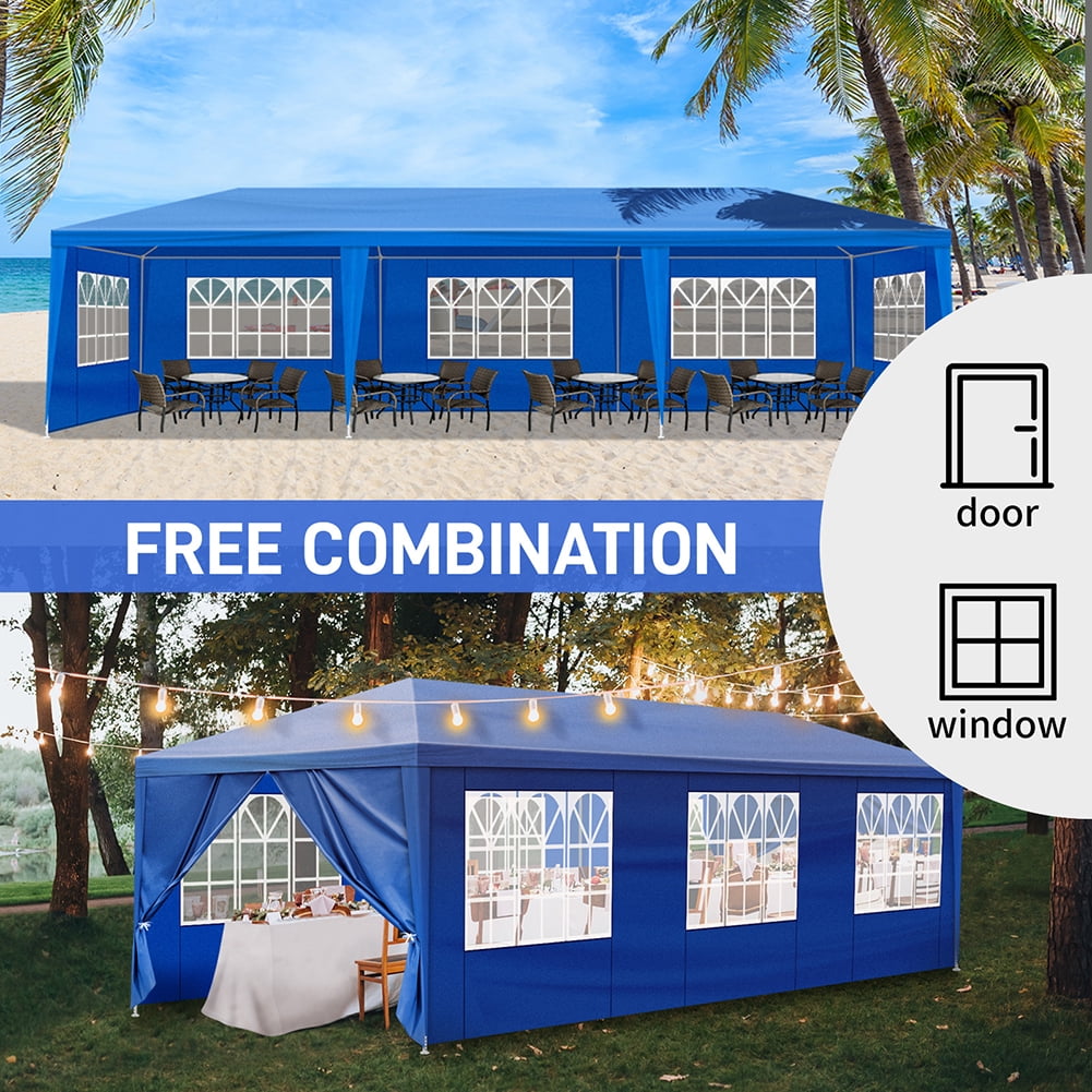 Aimee Lii 360" x120" Large Party Tent, Events Shelter Canopy Gazebo with 4 Side Walls, Shade Shelter for Weddings, Picnic, Blue Aimee Lii 360" x120" Large Party Tent, Events Shelter Canopy Gazebo with 4 Side Walls, Shade Shelter for Weddings, Picnic, Blue