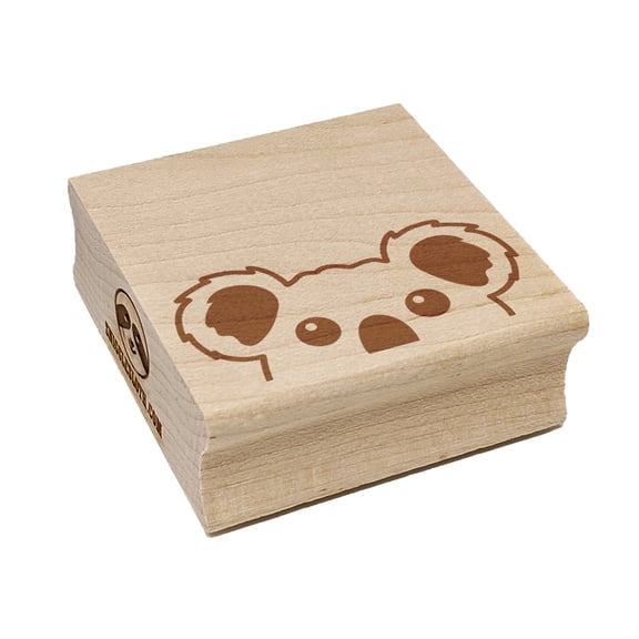 Peeking Koala Square Rubber Stamp Stamping Scrapbooking Crafting - Small 1.25in