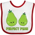 thumbnail image 3 of Inktastic Perfect Pear Couple Funny Fruit Pair Boys or Girls Baby Bib, 3 of 4