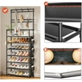 thumbnail image 5 of Shoe Rack 5 Tier Shoe Organizer Storage 15-20 Pairs Shoes Rack for Closet Entrance Shoe Rack Organizer with Hooks and Side Pocket Entryway Shoe Holder Space Saving Free Standing Shoe Racks, 5 of 18