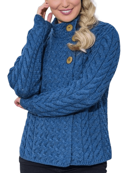 Blue Ocean Cable Cardigan Sweater