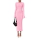 thumbnail image 1 of Vestido Suéter PRETTYGARDEN Otoño Invierno 2025 de Punto Acanalado Rosa, 1 of 7