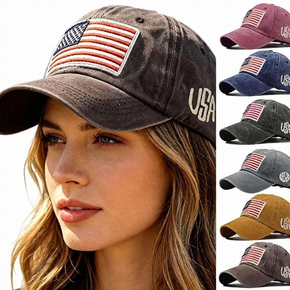 Vintage Baseball Hats for Men American Flag Patch Breathable Mesh Classic Baseball Caps Adjust Cotton Running Ball Hats